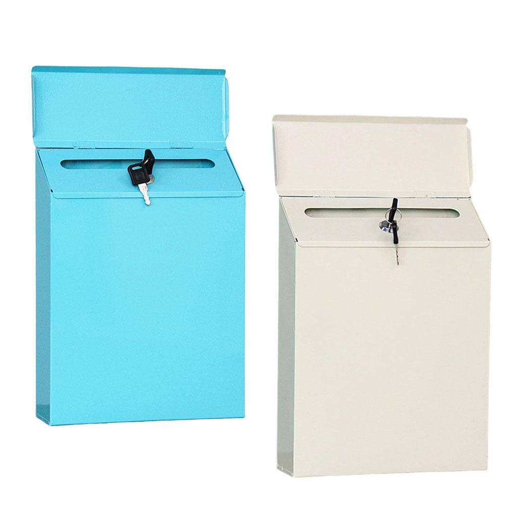 VELURA Mailbox Locking Wall Mounted Comment Drop Box Payments Holder |2 Piece Mail Box with 4 Keys|Home & Garden|Home & Garden|Home & Garden-image-12