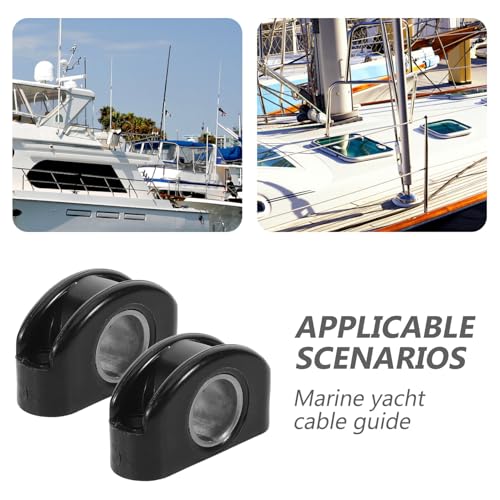 Guías de cable contra el desgaste: clips negros de acero inoxidable 3