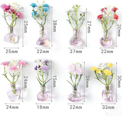 Imanes Decorativos Mini Jarrones de Vidrio Transparente miniatura 4