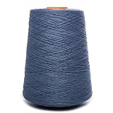 Lusie's Linen Yarn - 100% Linen - 1.15 lb (18oz) Cone - Grayish Blue - for Weaving, Crocheting, Knit