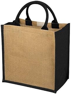 Subito disponibile Borsa Shopper Shopping in Iuta Juta con Manici in Cotone
