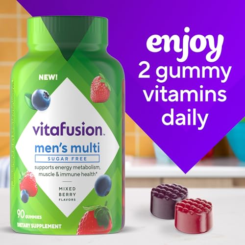 Vitafusion Men's Multivitamin Gummies Sugar Free | 90 Gummy Vitamins - image 7