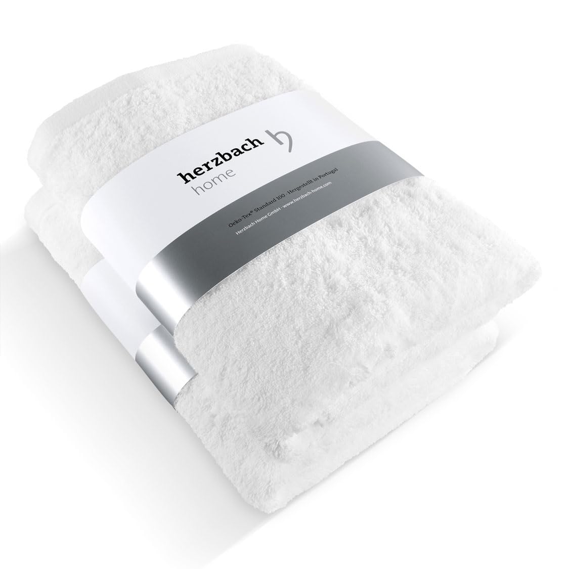 Herzbach Home luxury hand towel | Bath towel | Set of 2 pieces | Premium quality | 100% Egyptian cotton | 70 x 140 cm | 600g/m², Cotton, White, 70 x 140 cm-image-48