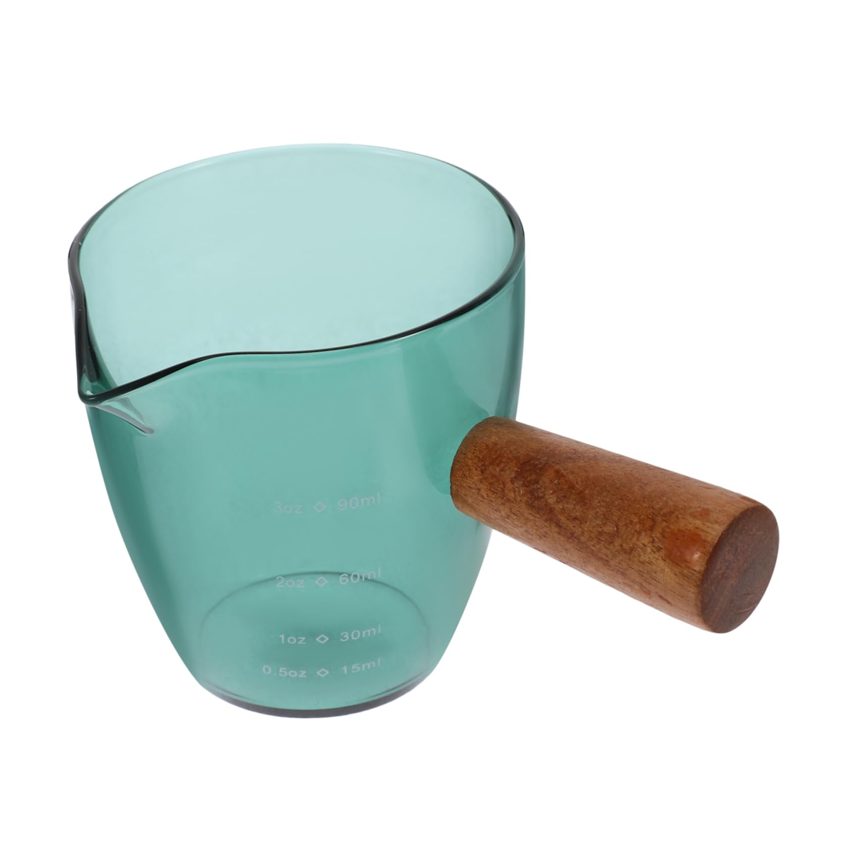 PartyKindom 5pezzi Bicchiere Da Caffè Con Manico Legno Misurino Per Latte e Caraffa Per Casa e Ristoranti Design Ergonomico Per Versare Facilmente