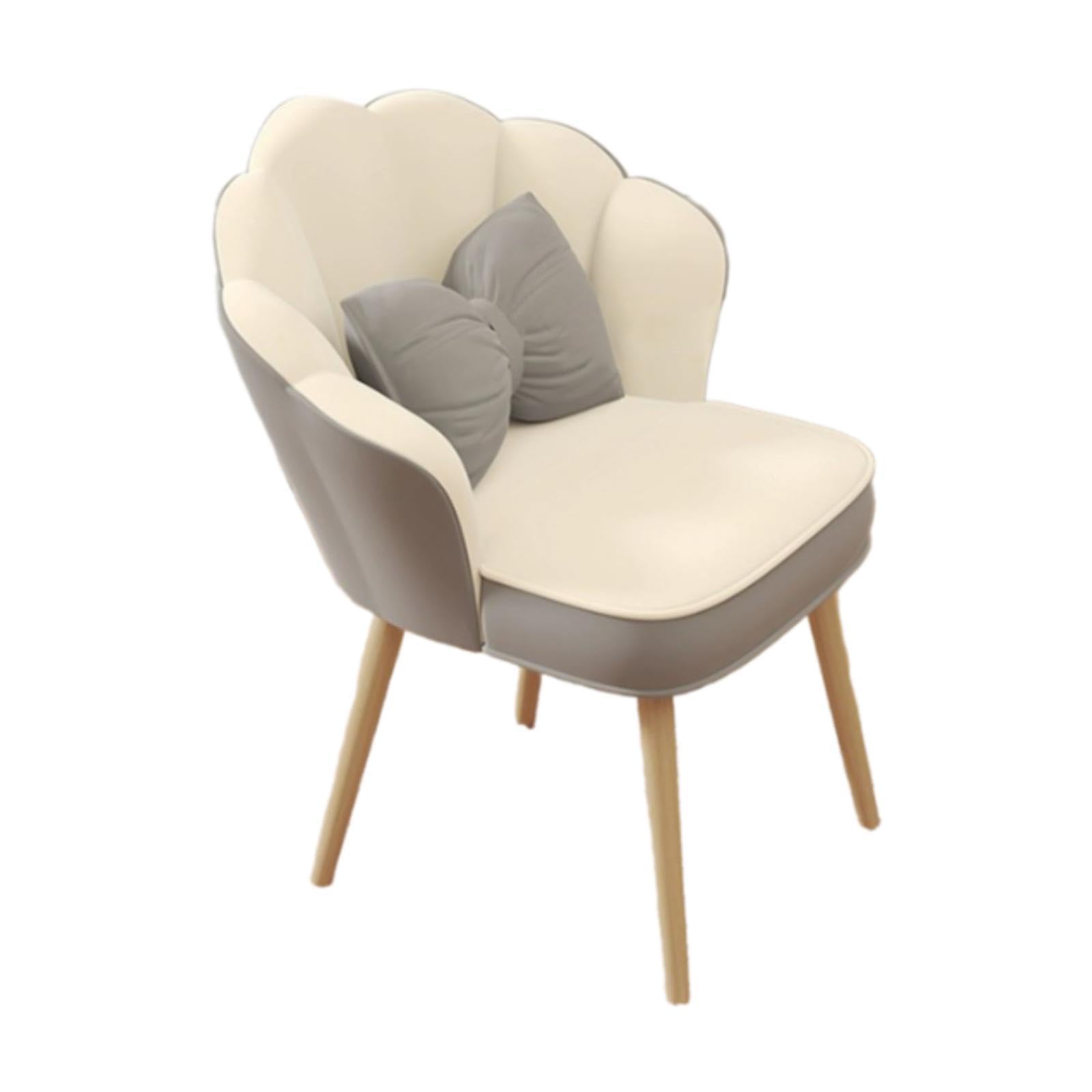 Vanity Chair Cute Soft Side Chair Accent Chair for Office Living Room Makeup Grey White|Home & Garden| Furniture| Chairs-image-40
