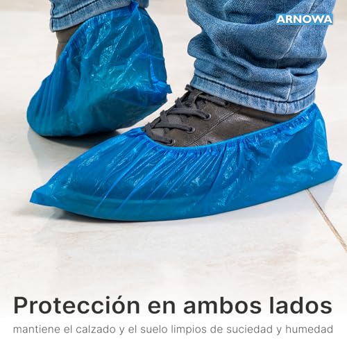 Miniatura 6 de Arnomed 100x Calzas Desechables Pies Impermeable , Cubrezapatos Desechables Sin Látex, Cubre Zapatos Desechable, Talla Única, Antiagua Y Polvo, Patucos Desechables Fuertes 3g Cpe