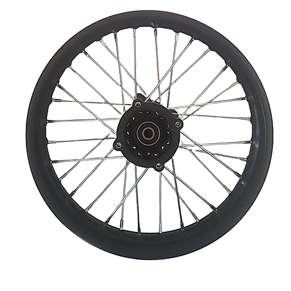 Dirtbike Stahlfelge Pitbike Rad Ersatzfelge 1,85 x 14 Zoll hinten 12 mm Achse