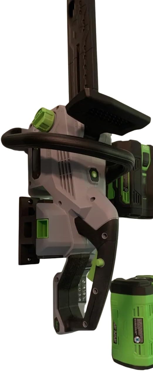 E.GO Chainsaw Wall Mount Bracket | E.GO Chainsaw Secure Holder | E.GO Power Tool Wall Mount | Garage & Shed Organization (Marble)