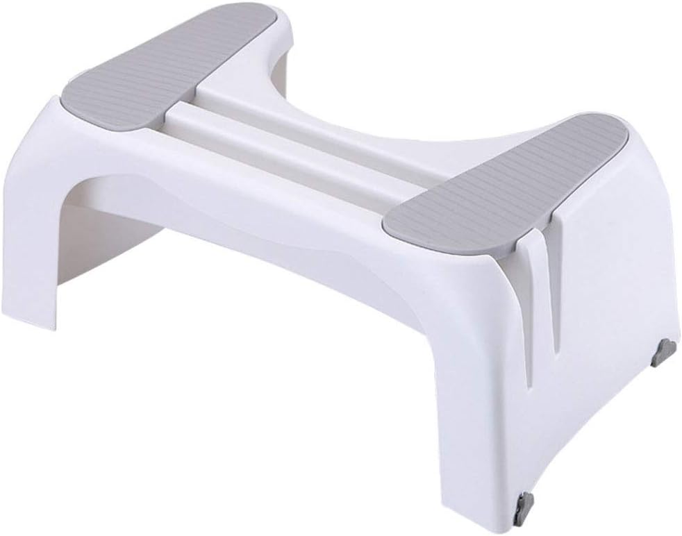 Bathroom Stool, Most Ergonomic Bathroom Space Saver Toilet Stool Natural Aid for Posture Better Bowel for All Ages(Gray)