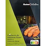 AUCHAN Collection Emincés de saumon fumé à l'aneth et citron 100 g