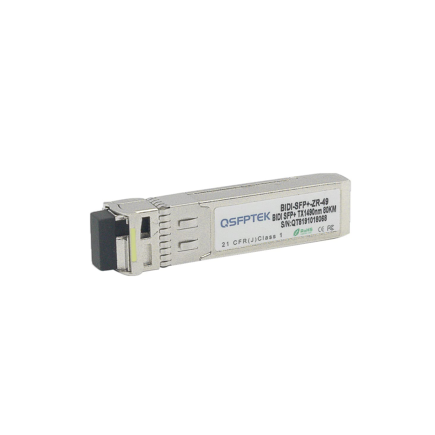 QSFPTEK 10G SFP+ Bidi Transceivers LC Single-Mode Module for Cisco SFP-10G-BX80U-I (1490nm-TX/1550nm-RX), for Cisco SFP-10G-BX80D-I (1550nm-TX/1490nm-RX), 80KM, with DDM - 1 Pair