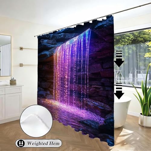 Rideau de Douche 90 x 180 Polyester Lavable et Imperméable - 3