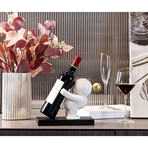 Soporte para botellas de vino de resina y madera miniatura 5