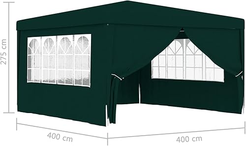 Miniatura 5 de Gecheer Tienda de campaña profesional para fiestas con paredes laterales de 13.1 x 13.1 pies, color verde, 0.3 ozft, cubierta para toldo de refugio,