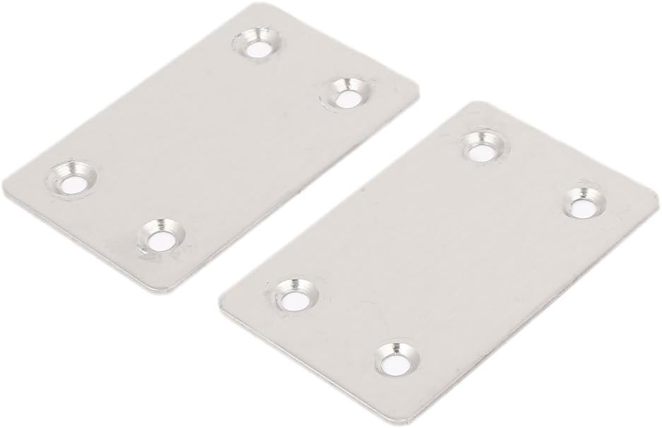60mm x Shelf Brackets & Supports 38mm x 1mm Stainless Steel Corner Brace Flat Mending Repair Brackets Plate 40pcs