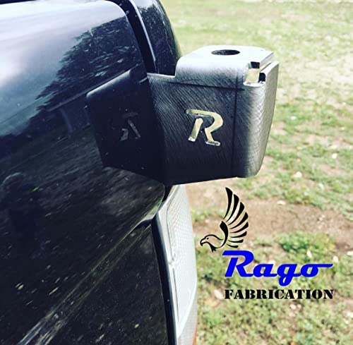 Image of CB Antenna Mount Compatible with The 1995-2004 Toyota Tacoma 1st Gen | Passenger Side | Made in The USA | Truck Bed Mounted | Pickup Truck Accessories | Rago Fabrication