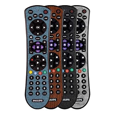 Philips Universal Remote Control for Samsung, Vizio, LG, Sony, Sharp, Roku, Apple TV, TCL, Panasonic, Smart TVs, Streaming Players, Blu-ray, DVD, 4 Device, Teal, SRP4320T/27