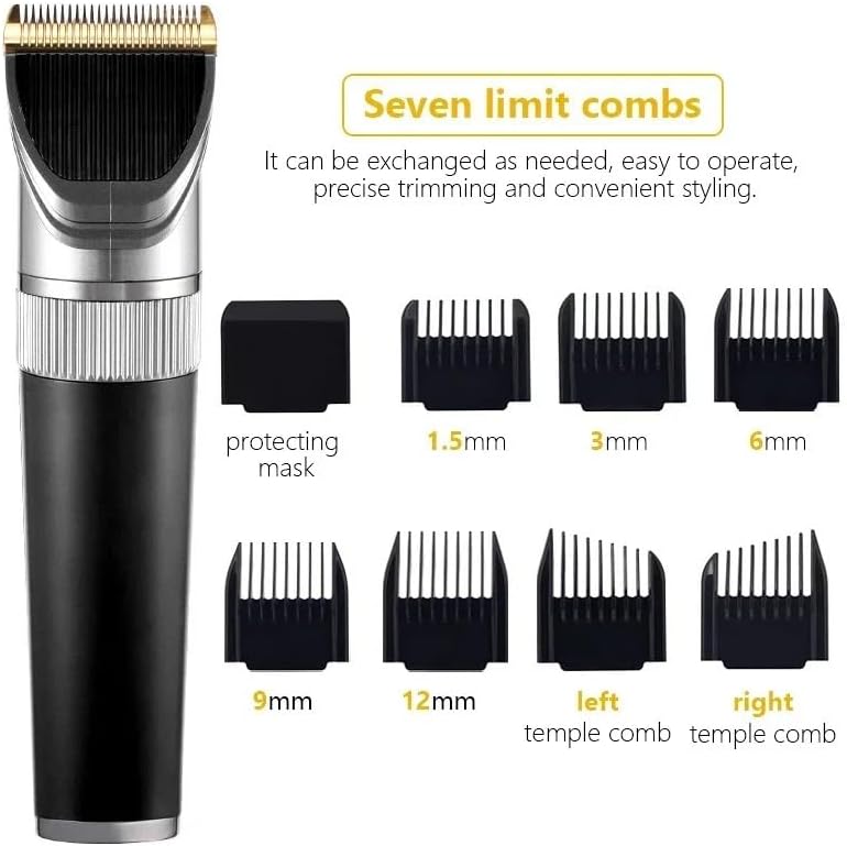 Electric Hair for Men Professional Trimmer Digital USB Rechargeable Haircut Ceramic Blade Razor Cutter Barber Machine