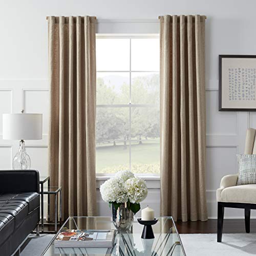 Mode Premium Collection Side Mount 1 1/8" Diameter Curtain Rod Set Of Two With Warm Gold End Cap Finials And Steel Wall Mounted 12” To 20” Adjustable Curtain Rods, Warm Gold #TOP3