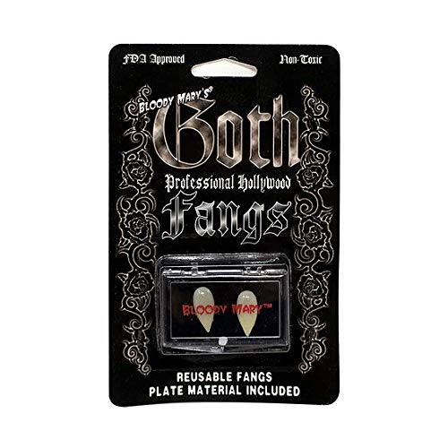 Bloody Mary Vampire Teeth/Fangs for Halloween & Theatrical Performances (Classic White Fangs)