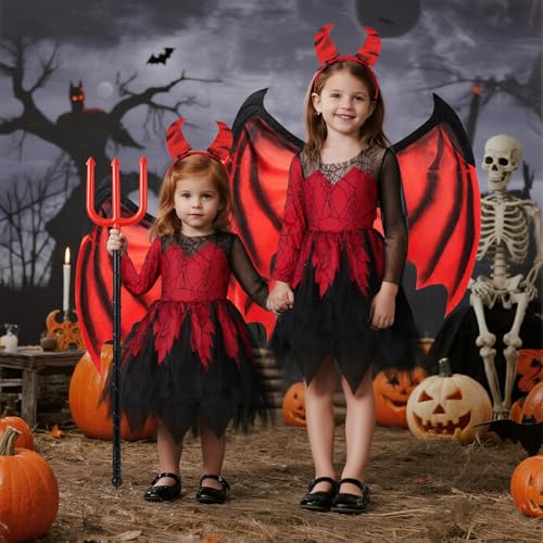 Disfraz de demonio para niñas Latocos con accesorios miniatura 6