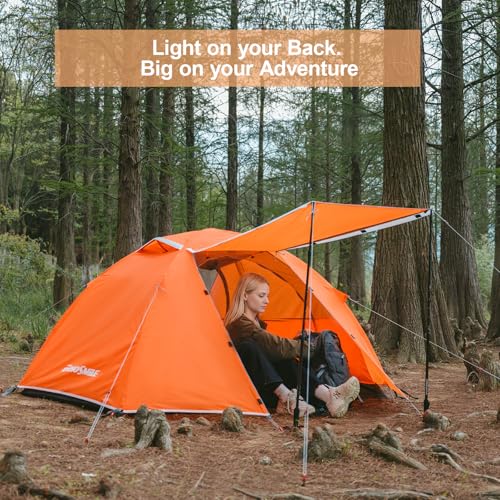 Carpa camping 2 personas ligera EchoSmile impermeable miniatura 6