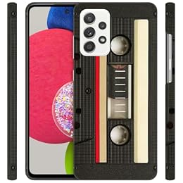 GlamCase for Samsung Galaxy A52, Samsung Galaxy A52 Case - Vintage Cassette Design Printed Slim & Sleek Cute Plastic Hard Protective Designer Back Phone Case/Cover for Samsung Galaxy A52