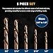 Century Drill & Tool, 74105, Left Hand Drill,Splint Point Tips, Precise Drilling