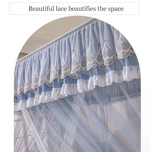 Canopy de red de mosquitos transpirable con 3 puertas para cama de matrimonio 7