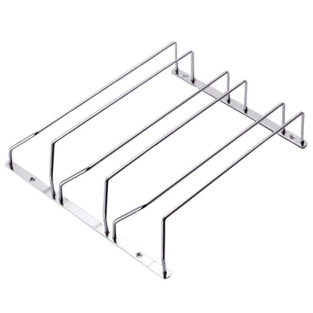 Porte-verre suspendu en inox en simple et double rangée pour meuble haut