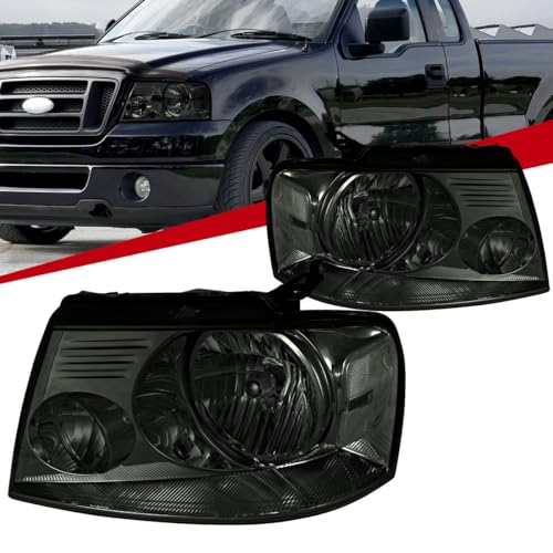 Carpartsinnovate Fits 04-08 Tinted Headlights Head Lamps Smoke Lens Left+Right