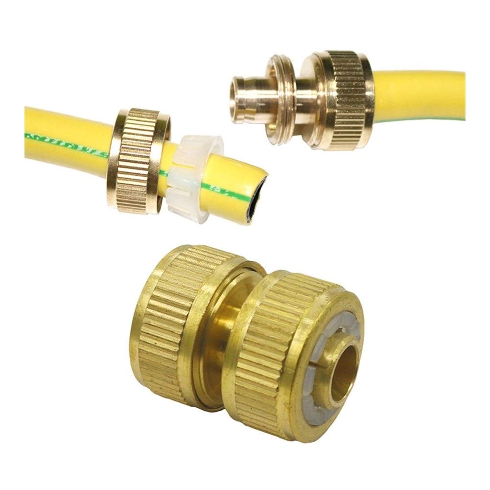 Ottone 1/2 '' Connettore del tubo flessibile Agricoltura Garden irrigazione Car Wash prolunga strumento Water Garden Hose Giunti 10 pezzi