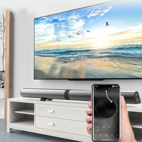 Bewinner Barre de Son stéréo Home Cinéma 3D avec Bluetooth 5.3, Barre de Son TV 40 W pour téléviseur et PC, système de Son Surround sans Fil avec portée jusqu'à 10 m