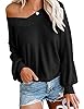 Tobrief Womens Pullover Thermal Waffle Knit Tops D... #1