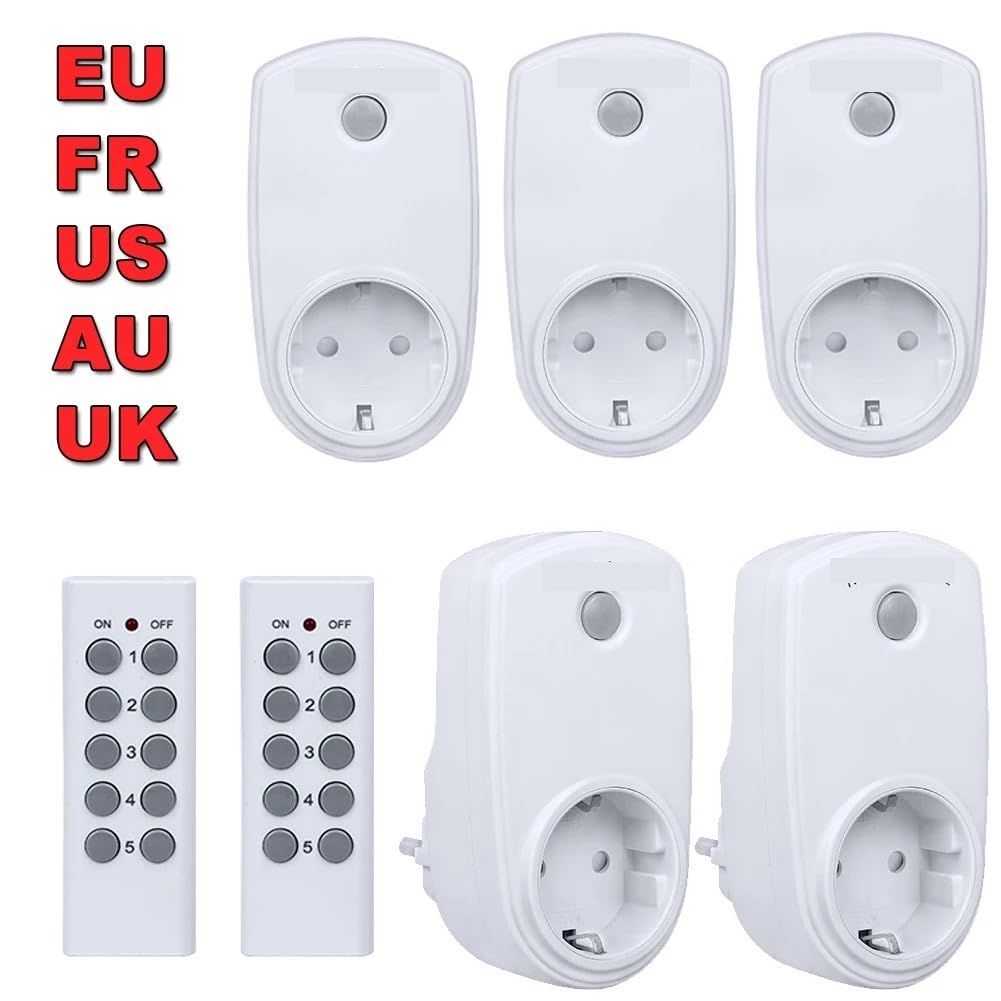 Wireless Smart Remote Control Socket Plug Power Outlet Light Switch Plug Socket Power Outlet Socket EU Plug with — view 2
