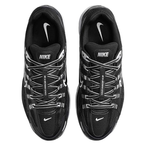NIKE Men's Sneaker, Black Black White Metallic Silver, 113