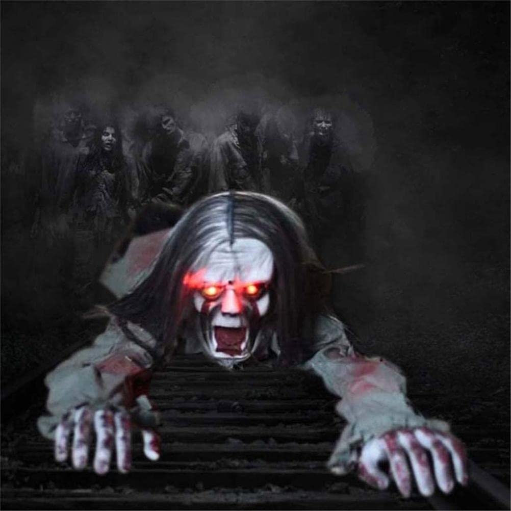 Gonetre Fantasma Zombi Strisciante Elettrico di Halloween, Decorazioni (A)