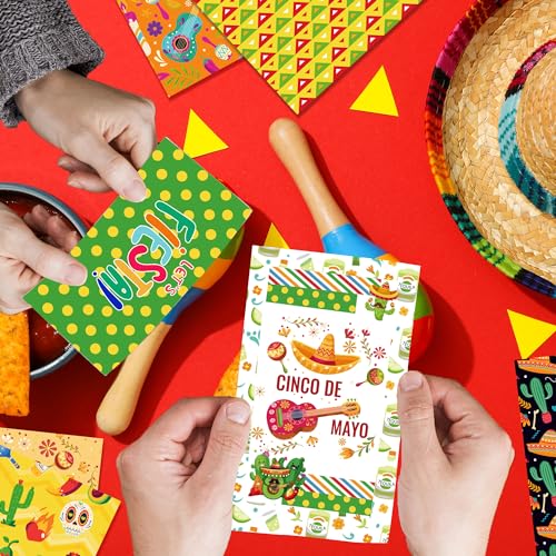 Jajajuegos TY-WW065 24 Sheets Mexican Fiesta Pattern Paper 12'' X 12'' Mexican Fiesta Scrapbook Paper Pad Cinco De Mayo Folk Art Double-Sided Scrapbook Specialty Paper Scrapbook Paper thumb #5