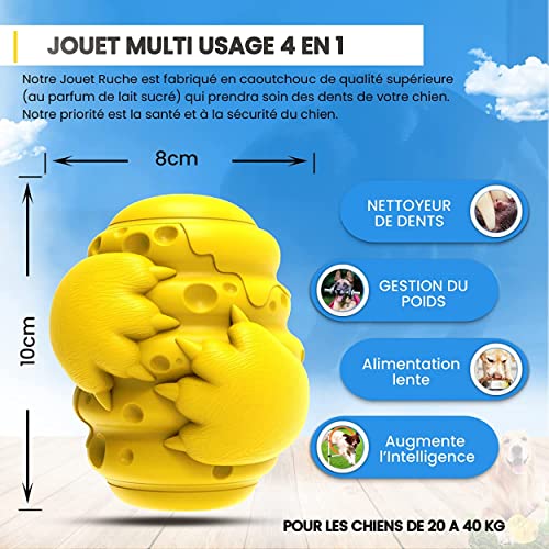 QUEEN & HUNTER Jouet Chien Occupation | Jouet pour Chien Indestructible | Balle Chien | Jouets pour Chiens | Distributeur de Friandises | Jouet à mâcher interactif – Image 5