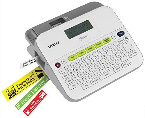 Brother Etiquetador P-Touch, etiqueta versátil fácil de usar, PTD400AD, adaptador AC, teclado QWERTY