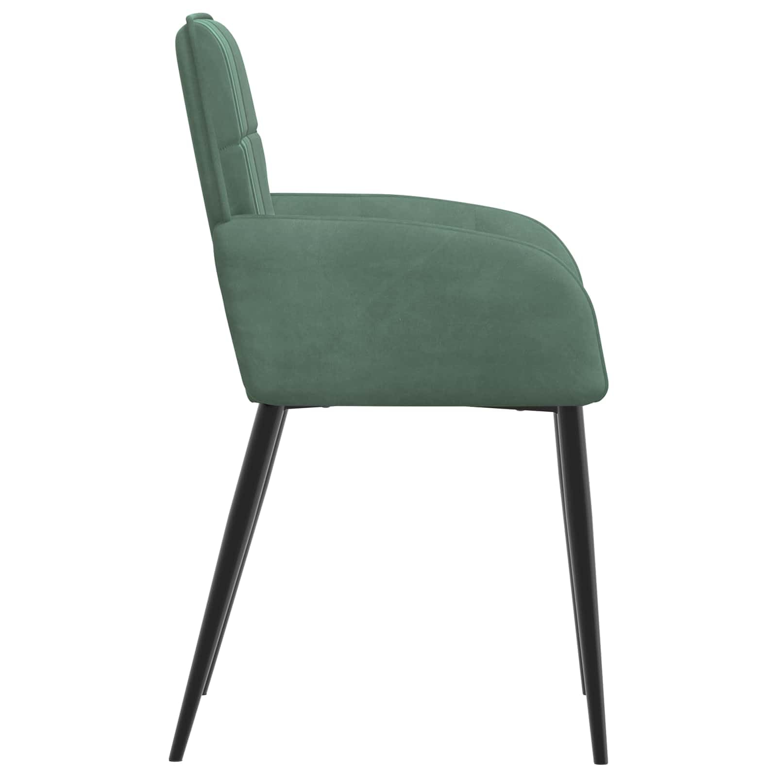 Lot de 6 chaises de salle à manger en velours Vert mer 56,5 x 50 x 86 cm