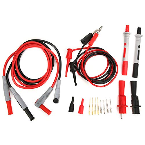 Respicefinem 10A 10A 20. 0×15. 0×3. P1308B Kit Banana Plug to Hook Cable Probe Clip Set for Multimeter Probe Clip Set