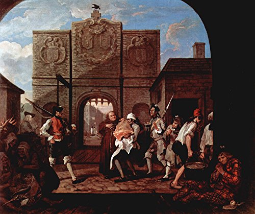 William Hogarth The Streets Large Matte Print affiche art historique salon - 2