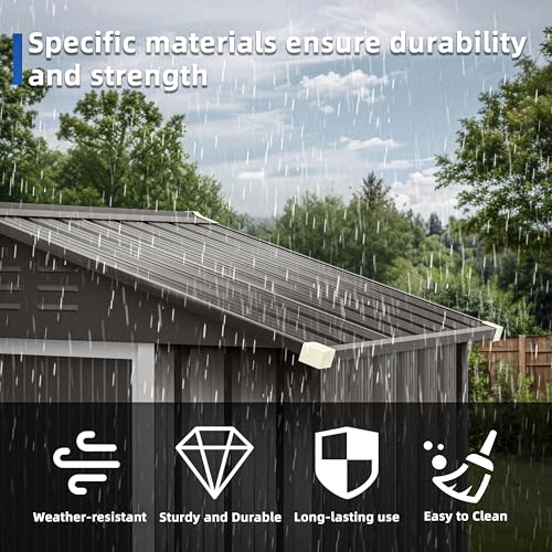 Image of JY QAQA 5x3 FT Metal Outdoor Garden Storage Shed,Waterproof Metal Garden Sheds with Window and Lockable Double Door,Weather Resistant Steel Tool Storage House Shed forPatio,Lawn (Gray)