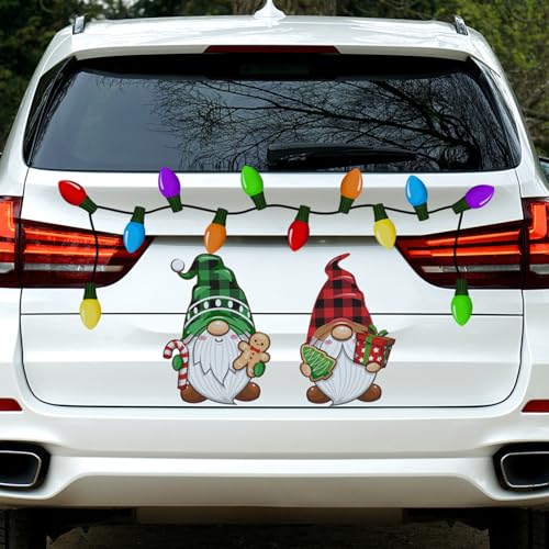 Imanes de coche navideños reflectantes y decoraciones de Navidad para nevera 6