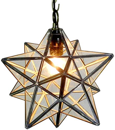 Chandelier lustre en fer forgé et suspension géométrique en verre pour loft