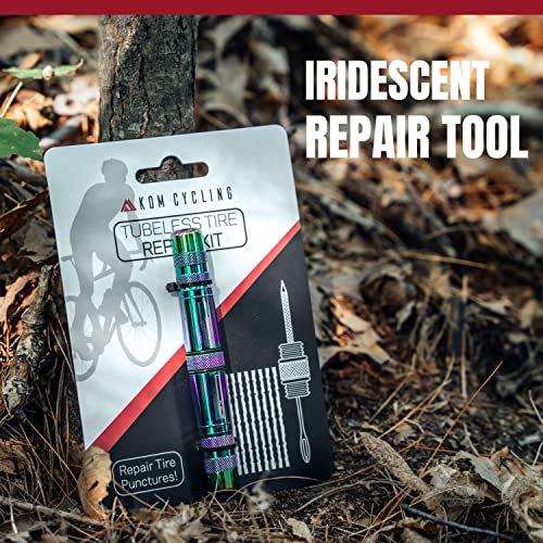 KOM Cycling Tubeless Tyre Repair Kit for Bikes, 9 Colors! Fixes Mountain Bike and Road Bicycle Tyre Punctures - Image 2