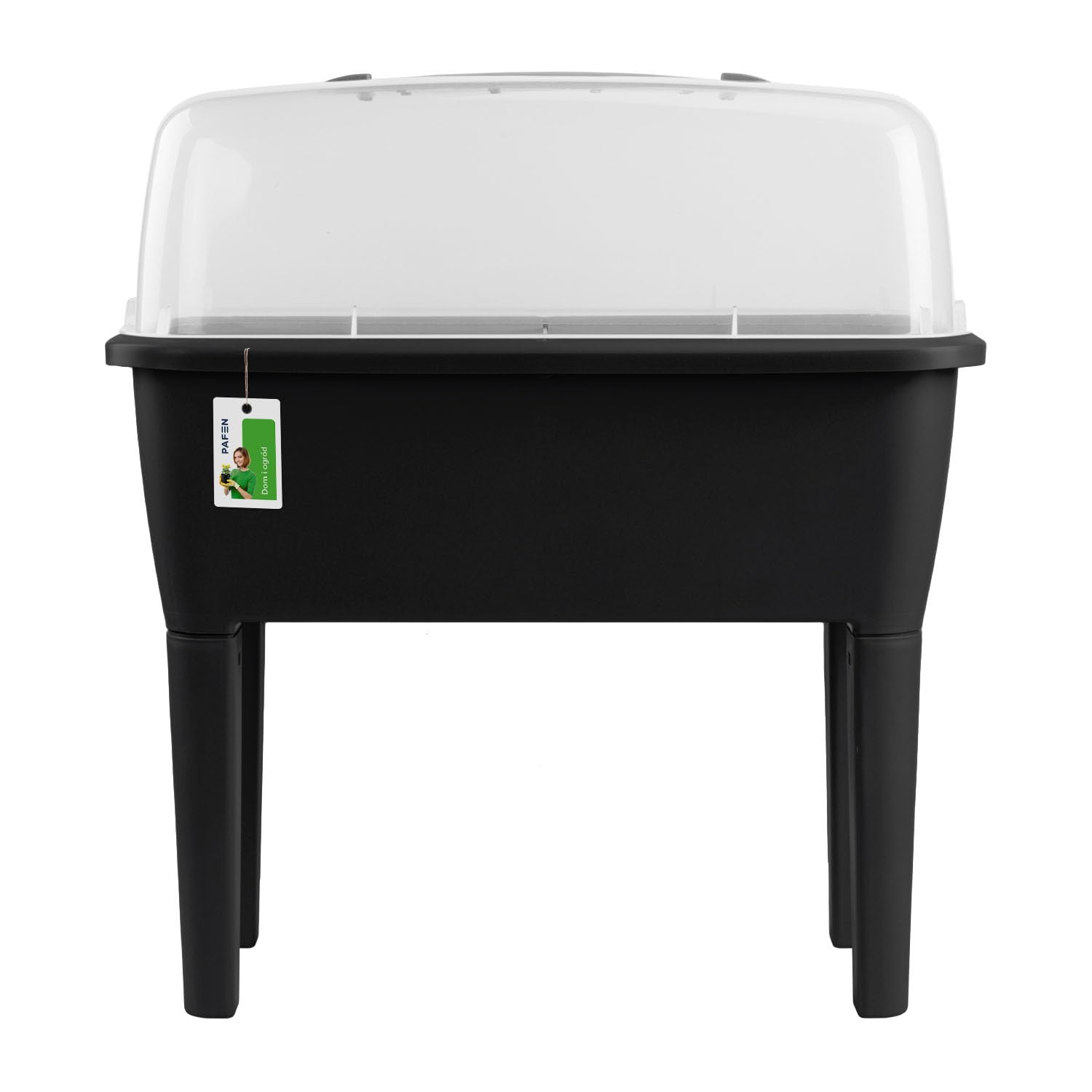 PAFEN Gewächshaus 52l für Balkon und Garten – 76 x 38 x 79cm - Mini Zimmergewächshaus mit Belüftung – Anzuchtkasten für Kräuter, Gemüse & Pflanzen, Anthrazit
