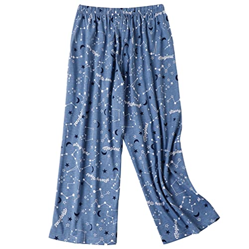 Image of ENJOYNIGHT Women's Capri Pajama Pants Lounge Causal Bottoms Print Sleep Pants
