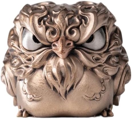 COPPERTIST.WU Vermilion Bird Figurine Multi-Functional Collectible Statue Gift for Desk Decor Office Home